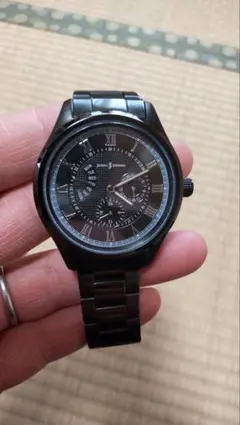 新品 ANA 全日空 限定 WORLD TIME QUARTZ WATCH 機内 Seiko World Time 5T82-0AJ0 ANA Black Dial Men's Quartz Watch