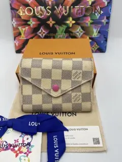 【月末セール】ルイヴィトン ダミエ ポルトフォイユ ヴィクトリーヌ　イニシャル有 月末セール】ルイヴィトン ダミエ ポルトフォイユ ヴィクト