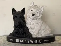 BLACK&WHITE 置物 ビンテージ レトロ 犬 スコッチ ウイスキー - メルカリ