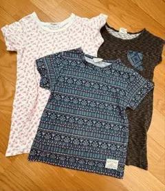 イエローフェイス　ワンピース　Tシャツ　ガールズ　女の子　120 3枚のサムネイル