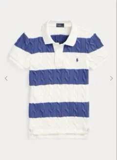 【最終値下げ】ポロラルフローレン　半袖ポロシャツ ケーブルニット ボーダー 刺繍