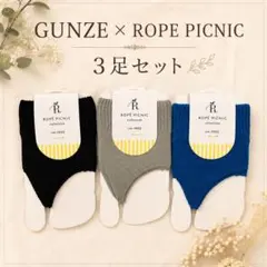 グンゼ ロペピクニック ソックス サンダル ヨガ リラックスにのサムネイル