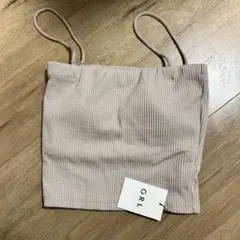 GRL 2Wayパット付きクロップド丈リブテレコキャミソール