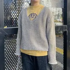 BEAMS BOY ビームスボーイ ユーロネック 長袖 サマー ニット セーターのサムネイル
