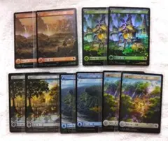 チョコボ　バンドル　基本土地　チョコボ・トラックfoil 10枚セット　日本語版