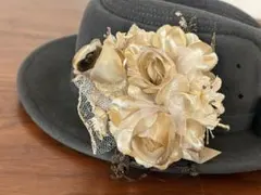 ゴールド　薔薇のブーケ　コサージュ　ブローチ　金色　フォーマル