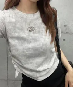 ムラ染め メタルロゴ 半袖Tシャツ