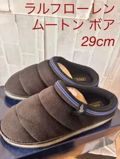 新品 Polo Ralph Lauren ムートン ボア サボ スリッポン