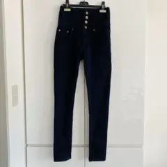 JEANASIS ジーナシス　ネイビー　美脚　ハイウエストパンツ