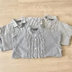 【綿100】コムサイズム　120 長袖　シャツ　3点　まとめ売り　フォーマル