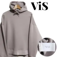 ViS ビス ドルマンスリーブ スフレタッチ プルオーバーパーカー フリーサイズ