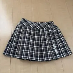 BABYDOLLネイビーとホワイトのチェック柄プリーツスカート