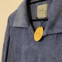 Shilla casa 襟付きロングワンピース　パイルドレス　ルームウェア