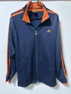 Adidas トラックジャケット ネイビー オレンジ - メルカリ