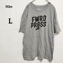 Nike ナイキ ロゴ　プリント Tシャツ L グレー