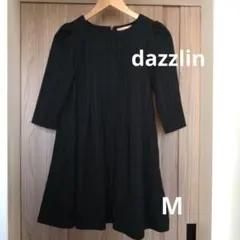 dazzlin ダズリン ワンピース ミニ チェック Aライン 七分袖