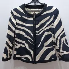 sh4250 MaxMara　ゼブラ柄 ノーカラージャケット ジップアップのサムネイル
