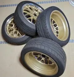BBS 17インチ ゴールドホイール タイヤセット 4本【直接引取可能な方のみ】のサムネイル