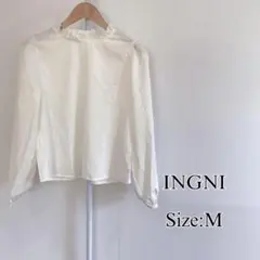 【美品】 INGNI レディース トップス ブラウス シャツ 長袖 ホワイト系