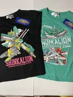 【新品未使用】130サイズ　シンカリオンTシャツ2枚セット（黒・緑）