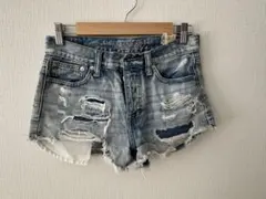 【大人気】アメリカンイーグル ダメージ デニム ショートパンツ 美脚 M 美品