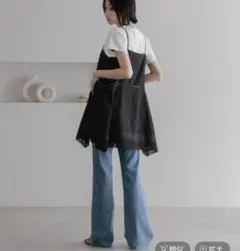 LOWRYS FARM 2WAYコットンレースキャミワンピース