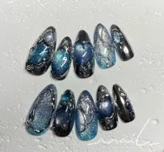 ネイルチップ Silver メタリック