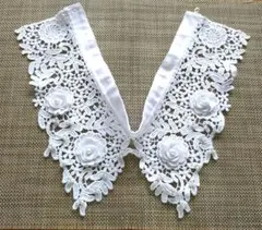 つけ襟☆レース＆パールつき