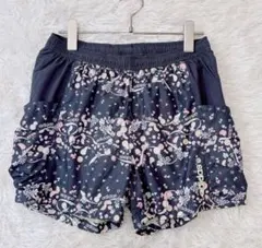 アディダス ショートパンツ 花柄 グラフィック ネイビー(M) 総柄 メッシュのサムネイル
