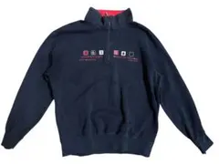 マンシングウエアネイビー ハーフジップ トレーナーゴルフ用