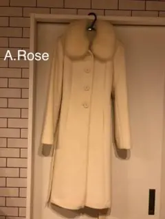 A.Rose ロングコート 毛皮 フォックスファー 襟付き