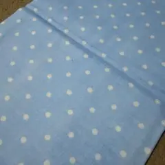 ドット柄 ダブルガーゼ生地 ハンドメイド 手芸材料 水色