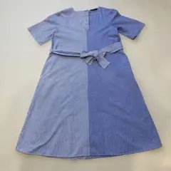 ZARA WOMAN ストライプ 半袖ワンピースのサムネイル