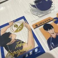 ハイキュー 影山飛雄 クリアステッカー 顔隠しケース アクリルクリップ3点セット