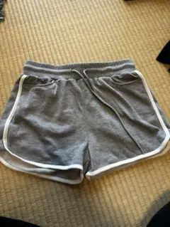 グレー サイドライン ショートパンツ M