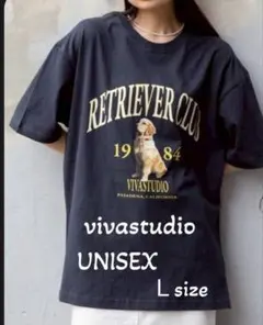 vivastudio／RETRIEVER Tレトリバー　半袖Ｔシャツ　ネイビー