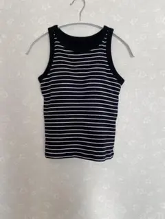 UNIQLO カップ付きタンクトップ ボーダー S