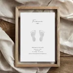 【２枚セット】 命名書 手形 足形 誕生日 一歳 ハーフバースデー .838