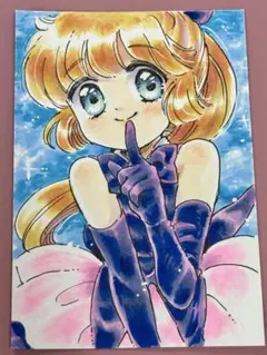 手描きイラスト　セイントテール　ハガキサイズ