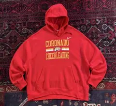 NIKE ナイキ デッドストック カレッジロゴ パーカー レッド 3XL
