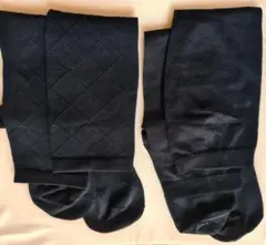 レディース　着圧ハイソックス　黒　22〜24　2足