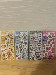 平成ハッピーフォンサンリオ4枚セット キティ ポチャッコポムポムプリン