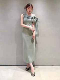 ワンショルリボンニットワンピース スナイデル
