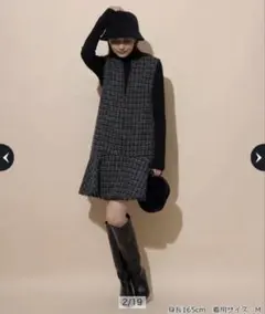 ◆Apuweiser riche ツイードペプラムワンピ