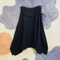 美品 パラスパレス スリット Aライン タッセルコード ロングスカート ネイビーのサムネイル