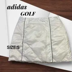e968☆adidas GOLF ウエアホワイト スカート Sサイズ