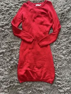 steven alan レッド ニットワンピース S