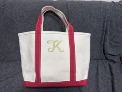 LLビーントートバック　ミディアム　レッド　刺繍入り