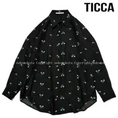 美品 TICCA エンブロイダリー 花柄 刺繍 長袖 シャツ ブラウス ティッカのサムネイル