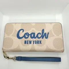 COACH コーチラウンドファスナー 長財布 テニスラケット - メルカリ